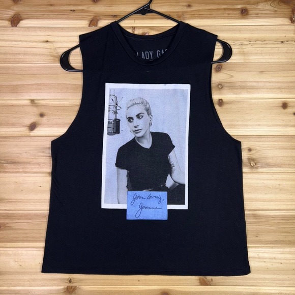 Lady Gaga Tank Top Womens Small Black Portrait Your Loving Joanne Sleeveless - Picture 1 of 6